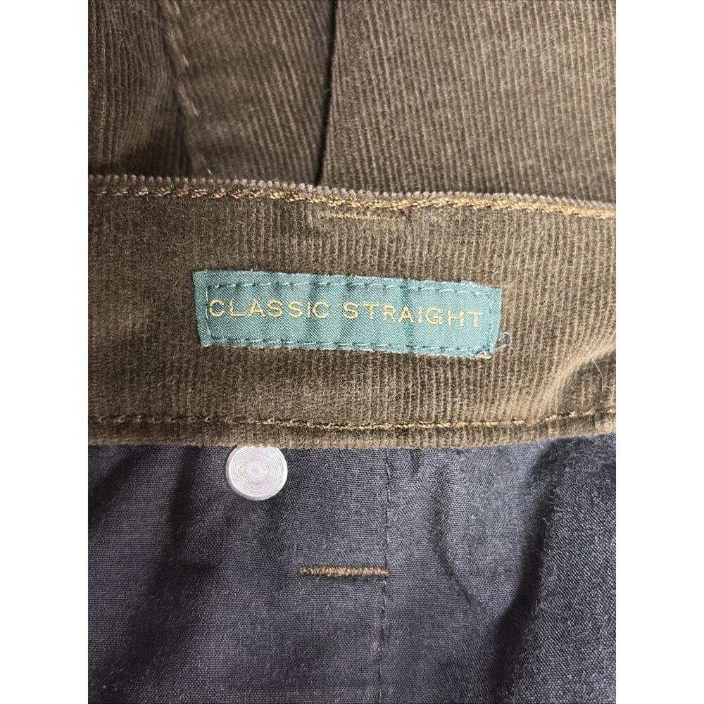 LRL Lauren Jeans Co. Brown Corduroy Pants Size 14 - Classic Straight Leg/Stretch - Picture 5 of 5